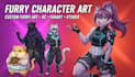 draw furry art, fursona, anthro oc, reference sheet nsfw sfw