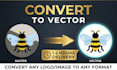 manually vector trace and convert logo to vector