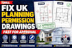 fix UK planning permission drawings fast for approval