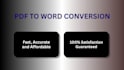 convert PDF to word, excel or editable document accurately