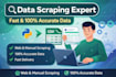 do web data scraping, data mining and quality check
