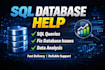 write sql queries, fix database and system analysis