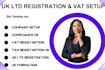 register UK ltd company, vat registration and business setup