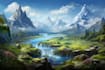 fantasy landscape, background illustration