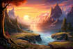 design amazing fantasy landscape