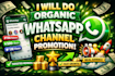 do organic whatsapp channel promotion