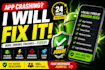 fix any android app bugs crashes errors performance issues java kotlin