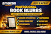 write your amazon book blurb and KDP sales description