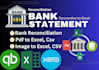 reconcile bank statement PDF to editable format