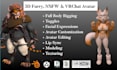 create custom furry vrchat avatar, 3d fursona, vtuber vrm PC quest