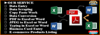 do data entry, web scraping, copy pase data entry