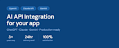 integrate openai, claude, or gemini API into your website or app