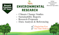 write environmental research tasks, sustainability reports