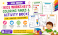 design cute kids coloring pages, activity book, and worksheets