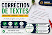 professionally proofread and correct your french texts