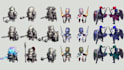do isometric pixel art character animation sprite sheet, 8 direction 32bit