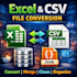 create a script to automate the reading of excel, csv files