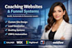 design kajabi wix course upload coaching website, funnel system, booking setup