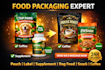 create food packaging pouch design mylar bag design