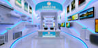 rebuild 3d electronics showroom,exhibition booth,modern retail space, cgi render