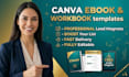 design canva ebook, canva workbook and lead magnet template canva template