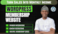 build wordpress membership website with memberpress and subscription system