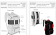 create bag tech pack, handbag, tote bag, backpack design with technical drawing