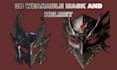 create 3d printable cosplay mask, 3d helmet and custom stl model