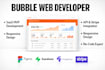 build a professional bubble io web app or bubble saas mvp, bubble nocode website