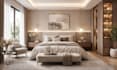 do bedroom interior design with realistic 3d rendering
