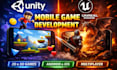 develop unity 2d 3d mobile game unreal engine game multiplayer android ios game
