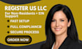 start and register US llc for non residents with ein application support