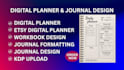 digital planner etsy digital planner workbook journal formatting journal design