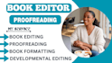 developmental book editing proofread romance science fiction novel cozy mystery