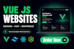 develop modren vuejs website using tailwind css and vue
