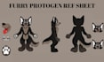 draw custom reference sheet anthro nsfw character protogen or primagen furson
