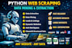 do python web scraping data mining extraction from any website