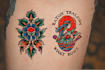 create traditional tattoo, logo design old school