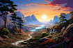 create a fantasy landscape map