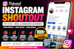 do an instagram shoutout on a 100k personal page
