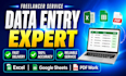 do data entry, copy paste, excel work and web research