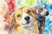 draw watercolor pet portrait