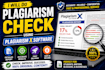 do plagiarism check your article using plagiarism x software