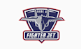 design ride powerful fighter jet logo