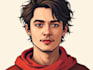 draw vector portrait cartoon portrait