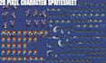 do 2d pixel art sprite sheet character 8 bit 16 bit 32bit animation for game