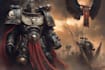create warhammer fantasy space marine style illustration