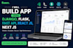 build app using django, flask, fast API, react js, next js