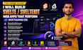 build frontend with svelte and sveltekit