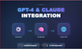integrate gpt4 or claude ai into your application or website